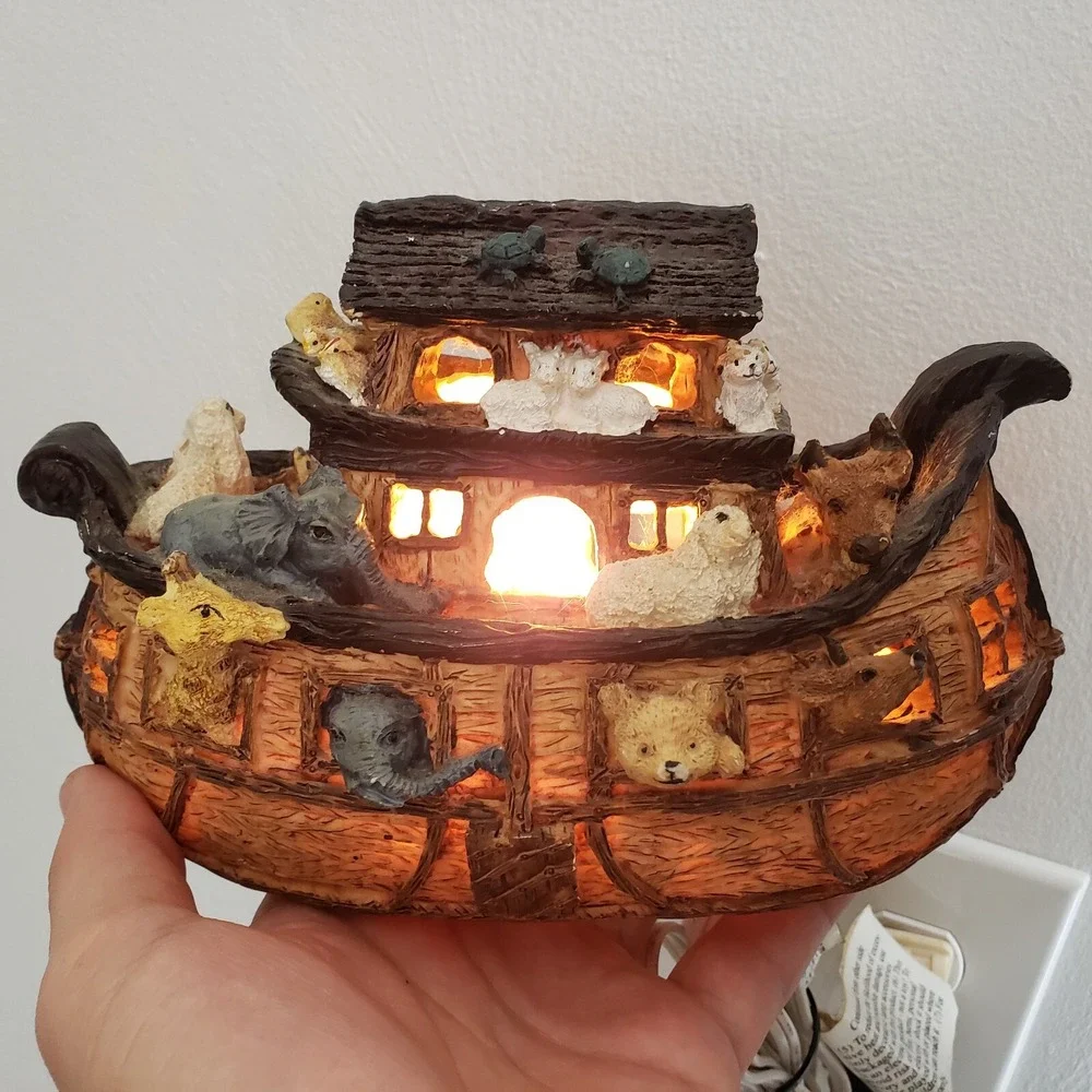 Vintage 1995 GWT Noah's Ark Light Up Nightlight Tested & Works